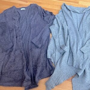 Cozy Women's Sweater Set - Gray and Charcoal